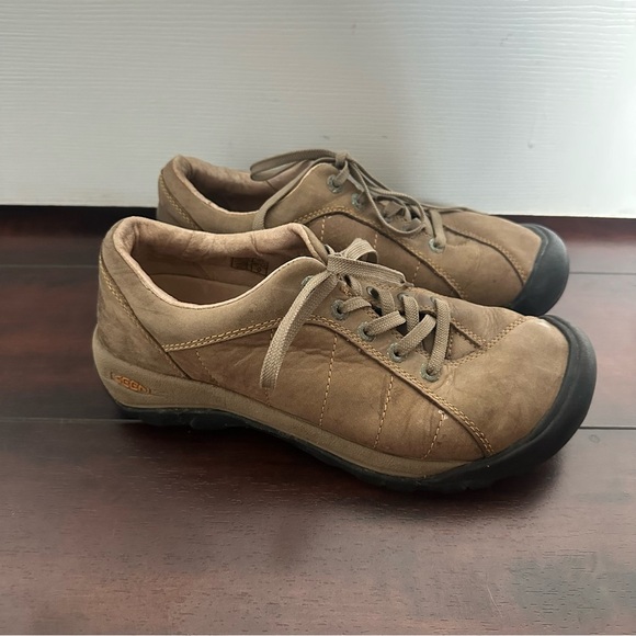 Size 8.5 KEEN Presidio Brown Nubuck Leather Hiking Oxfords Shoes - Picture 2 of 7